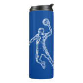 Basketball Player Slam Dunk Lichtdesign Thermosbecher (Nach links gedreht)