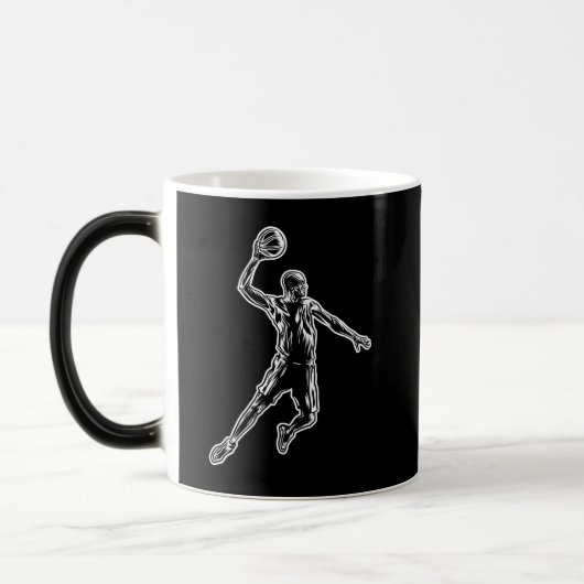 Basketball Player Slam Dunk Lichtdesign Verwandlungstasse (Links)