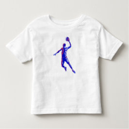 Basketball Player Slam Dunk, Rot und Blau Design Kleinkind T-shirt