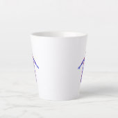 Basketball Player Slam Dunk, Rot und Blau Design Milchtasse (Vorderseite)