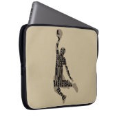 Basketball-Player-Slam mit Volltext Laptopschutzhülle (Vorne Rechts)