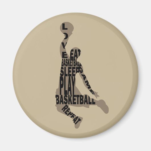Basketball-Player-Slam mit Volltext Magnet (Vorne)