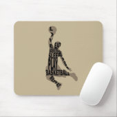 Basketball-Player-Slam mit Volltext Mousepad (Mit Mouse)