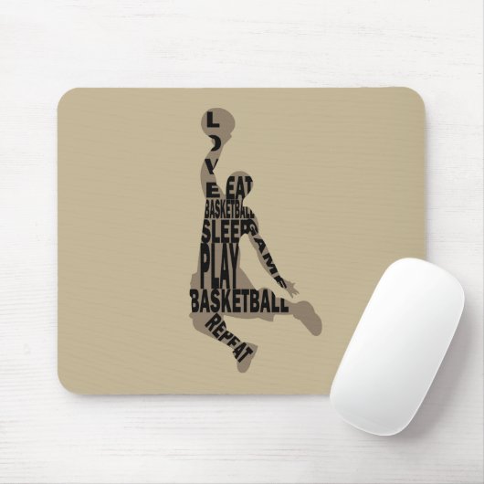 Basketball-Player-Slam mit Volltext Mousepad (Mit Mouse)