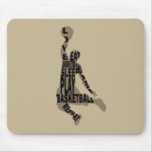 Basketball-Player-Slam mit Volltext Mousepad (Vorne)
