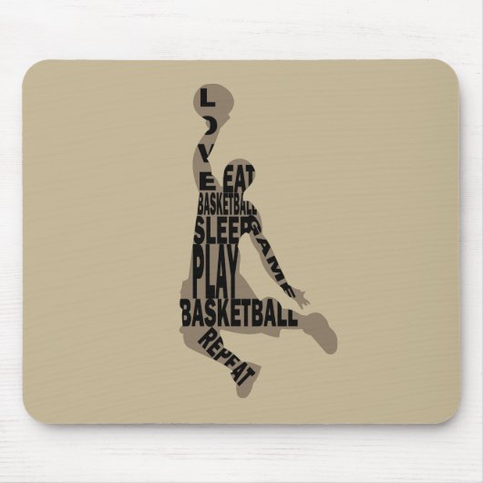 Basketball-Player-Slam mit Volltext Mousepad (Vorne)