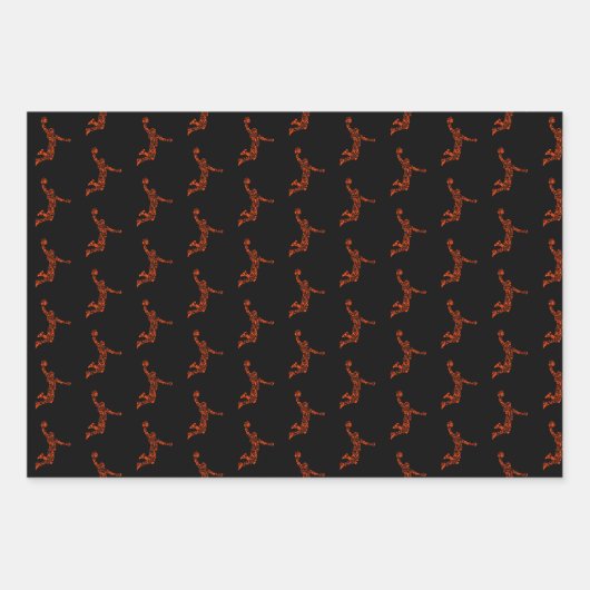 Basketball Player Slam Symbole Geschenkpapier Set (Vorderseite)