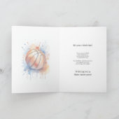 Basketball Player Splash Wasserfarbe Glückwunsch G Karte (Innenseite)