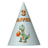 Basketball Player T-rex Partyhütchen (Vorderseite)