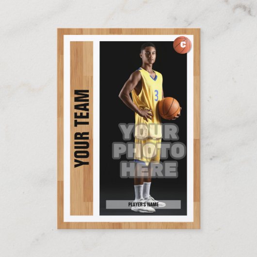 Basketball Player Trading Card Souvenir Telefonnummerkarte (Vorderseite)