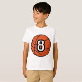 Basketball Player Uniform Nummer 8 Geschenk T-Shirt (Vorne ganz)