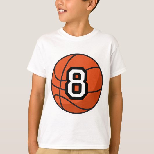 Basketball Player Uniform Nummer 8 Geschenk T-Shirt (Vorderseite)