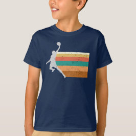 Basketball Player Vintage Farblinie T-Shirt