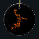 Basketball Player Vintage Keramik Ornament<br><div class="desc">Die perfekte Basketball Gift für Basketball Players,  women,  men,  boys,  girls. Ideal überraschend für Basketball Teams,  Basketball Athletes and Fans.</div>