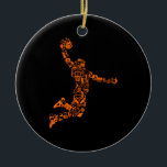 Basketball Player Vintage Keramik Ornament<br><div class="desc">Die perfekte Basketball Gift für Basketball Players,  women,  men,  boys,  girls. Ideal überraschend für Basketball Teams,  Basketball Athletes and Fans.</div>