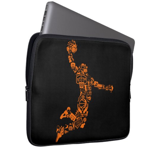 Basketball Player Vintage Laptopschutzhülle (Vorne Rechts)