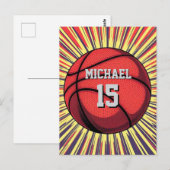 Basketball Pop hinzufügen Postkarte (Vorne/Hinten)