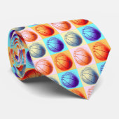 Basketball Pop Kunst Krawatte (Gerollt)