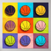 Basketball Pop Kunst Poster (Vorne)