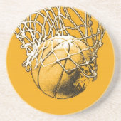 Basketball Pop Kunst Sandstein Untersetzer (Vorne)