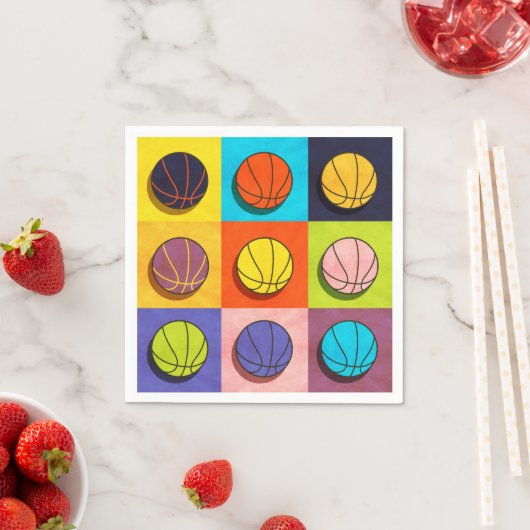 Basketball Pop Kunst Serviette (Beispiel)
