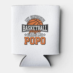 Basketball Popo Lustiges Vintage-Sportdesign_1 Dosenkühler