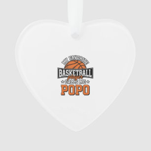 Basketball Popo Lustiges Vintage-Sportdesign_1 Ornament