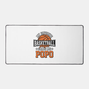 Basketball Popo Lustiges Vintage-Sportdesign_1 Schreibtischunterlage
