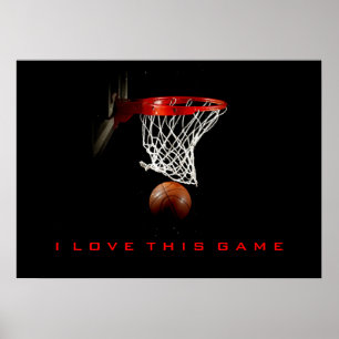 Basketball Poster I Liebe Dieses Spiel