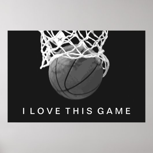 Basketball Poster I Liebe Dieses Spiel (Vorne)
