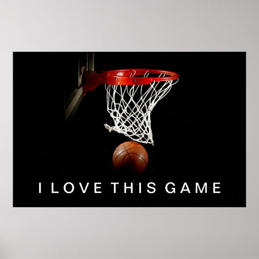 Basketball Poster I Liebe Dieses Spiel (Vorne)
