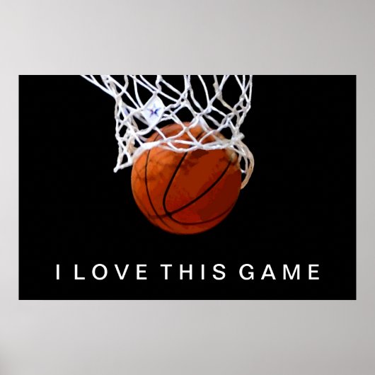 Basketball Poster I Liebe Dieses Spiel (Vorne)