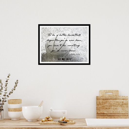 Basketball-Poster mit Zitat Poster (Küche)