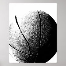 Basketball-Poster Schwarz-weiße Sportwerbung