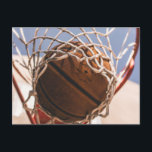 Basketball Postkarte<br><div class="desc">springen Sie höher,  um den Sieg zu erreichen.</div>