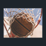 Basketball Postkarte<br><div class="desc">springen Sie höher,  um den Sieg zu erreichen.</div>