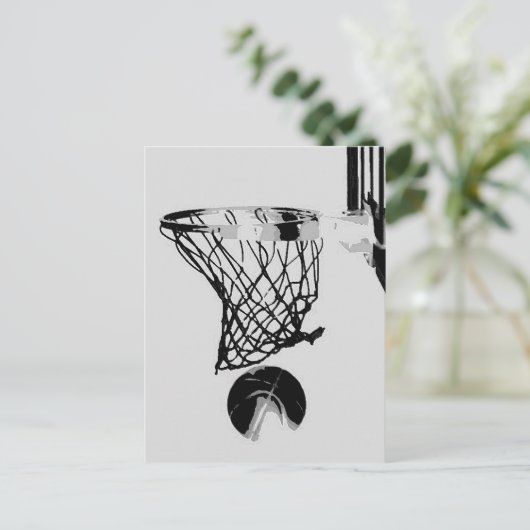 Basketball Postkarte (Stehend Vorderseite)