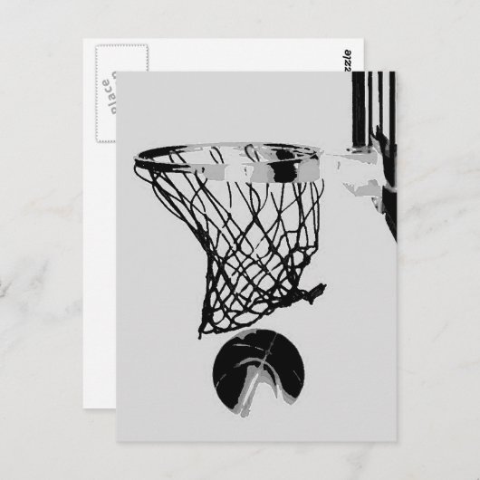 Basketball Postkarte (Vorne/Hinten)