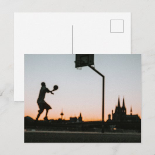Basketball Postkarte (Vorne/Hinten)