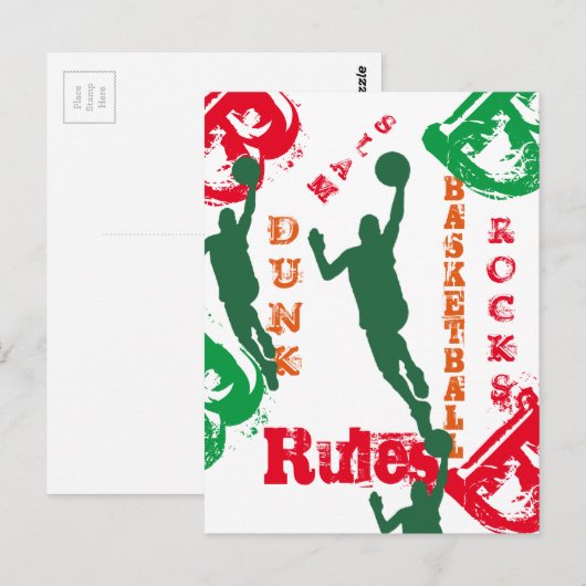 BASKETBALL POSTKARTE (Vorne/Hinten)