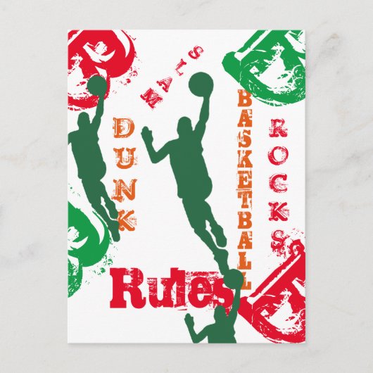 BASKETBALL POSTKARTE (Vorderseite)