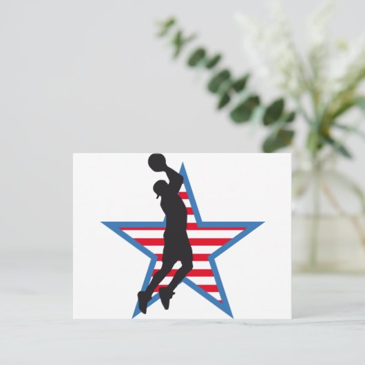 Basketball Postkarte (Stehend Vorderseite)