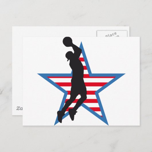 Basketball Postkarte (Vorne/Hinten)