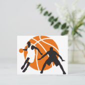 Basketball Postkarte (Stehend Vorderseite)