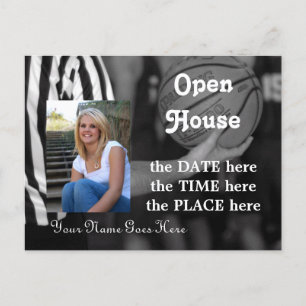 Basketball, Postkarte des offenen Hauses