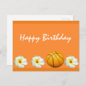 Basketball-PostkartenGeburtstag Postkarte (Vorne/Hinten)