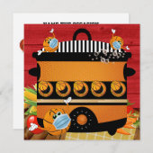 Basketball - Pot Luck - Ansammlung Einladung (Vorne/Hinten)