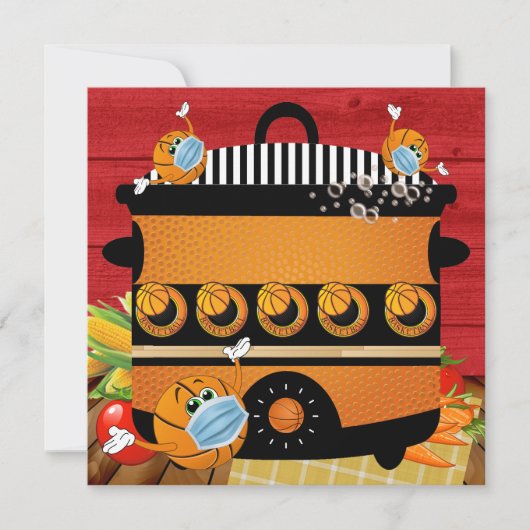 Basketball - Pot Luck - Ansammlung Einladung (Vorderseite)