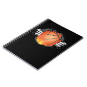 Basketball Power Burning Flames Sports Lover Notizblock (Linke Seite)