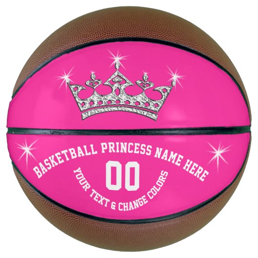 Basketball Princess Personalisiert Basketball Ball (Vorderseite)
